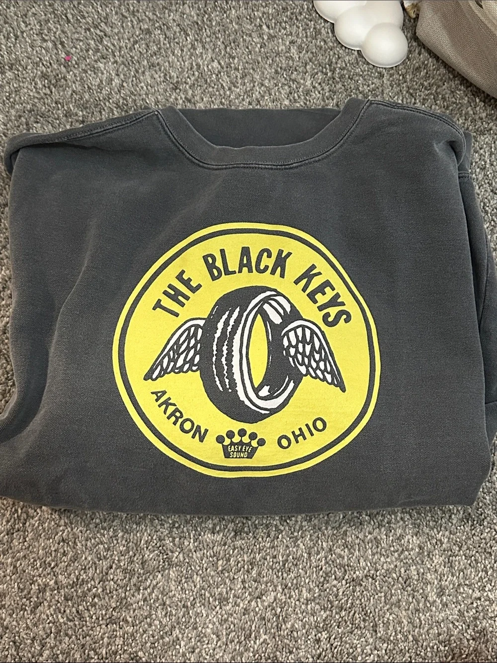 The Black Keys Graphic Crewneck Sweatshirt - Black and Yellow - Picture 1 of 1